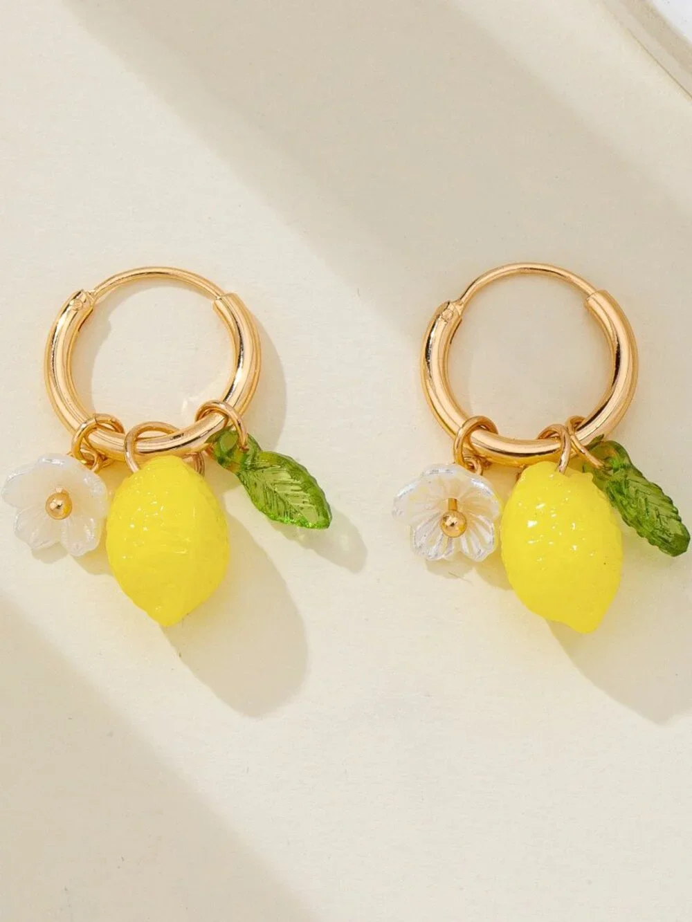 LEMON CHARM DANGLE EARRINGS